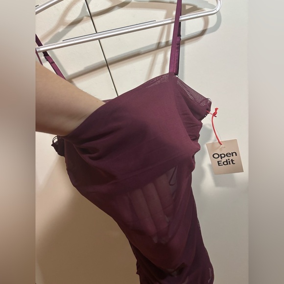 Open Edit Purple Ruched Cami Top - Picture 4 of 6